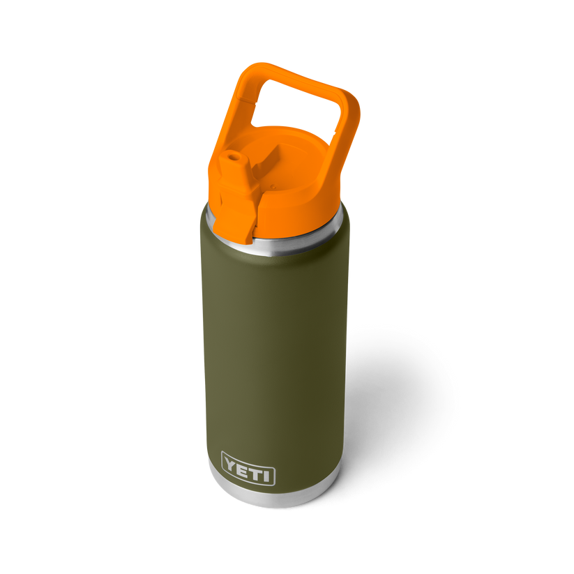 Yeti Rambler 26oz (760 ml) Straw Bottle - Olive/King Crab Orange