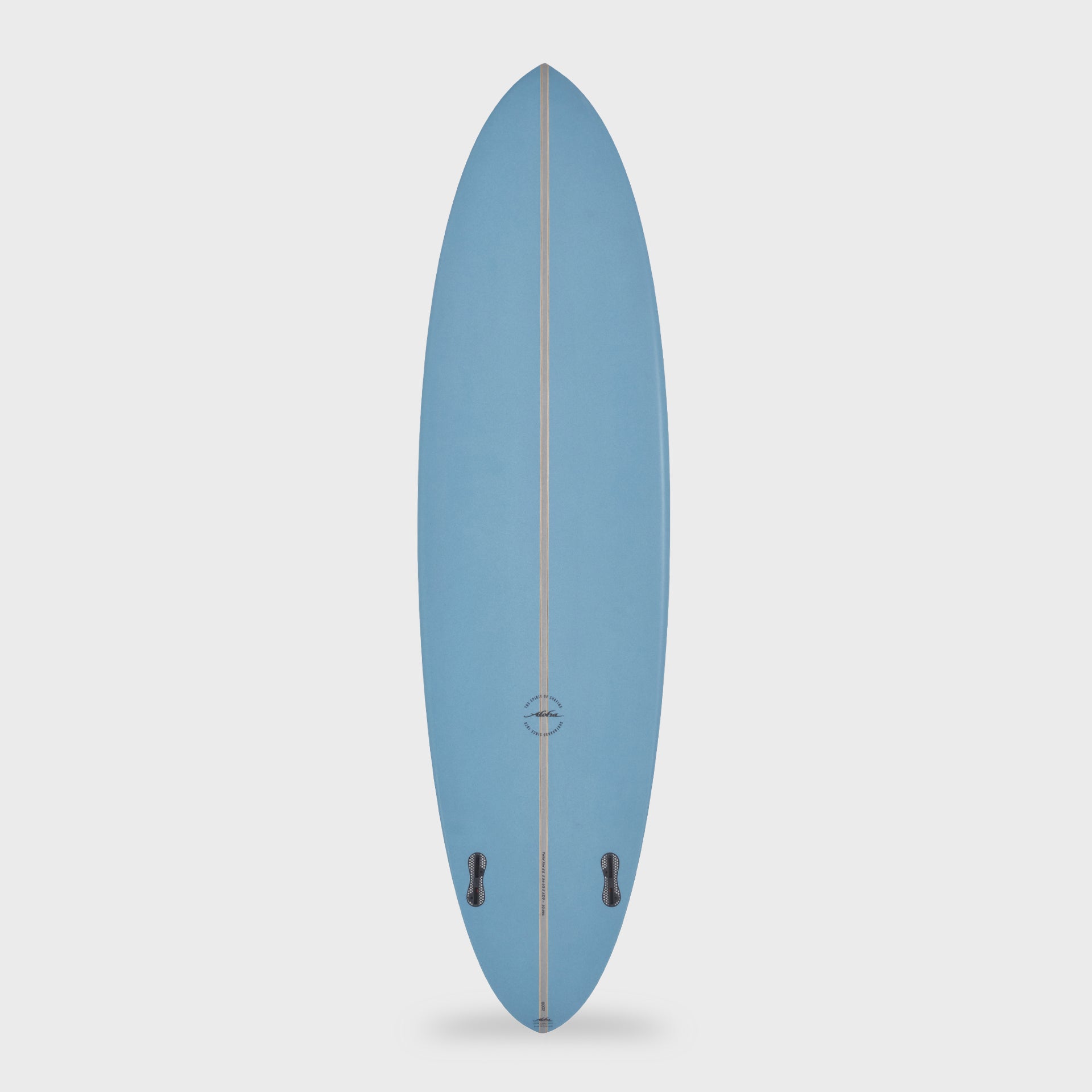 7&#39;4 Aloha Twin Pin 3F(FCSII) Surfboard - PU-PVCP - Blue - ManGo Surfing
