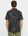 Volcom Mens CAD Floral Short Sleeve Shirt - Stealth