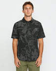 Volcom Mens CAD Floral Short Sleeve Shirt - Stealth