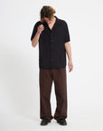 Volcom Mens Single Stone Short Sleeve Shirt - Gloss Black