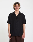 Volcom Mens Single Stone Short Sleeve Shirt - Gloss Black