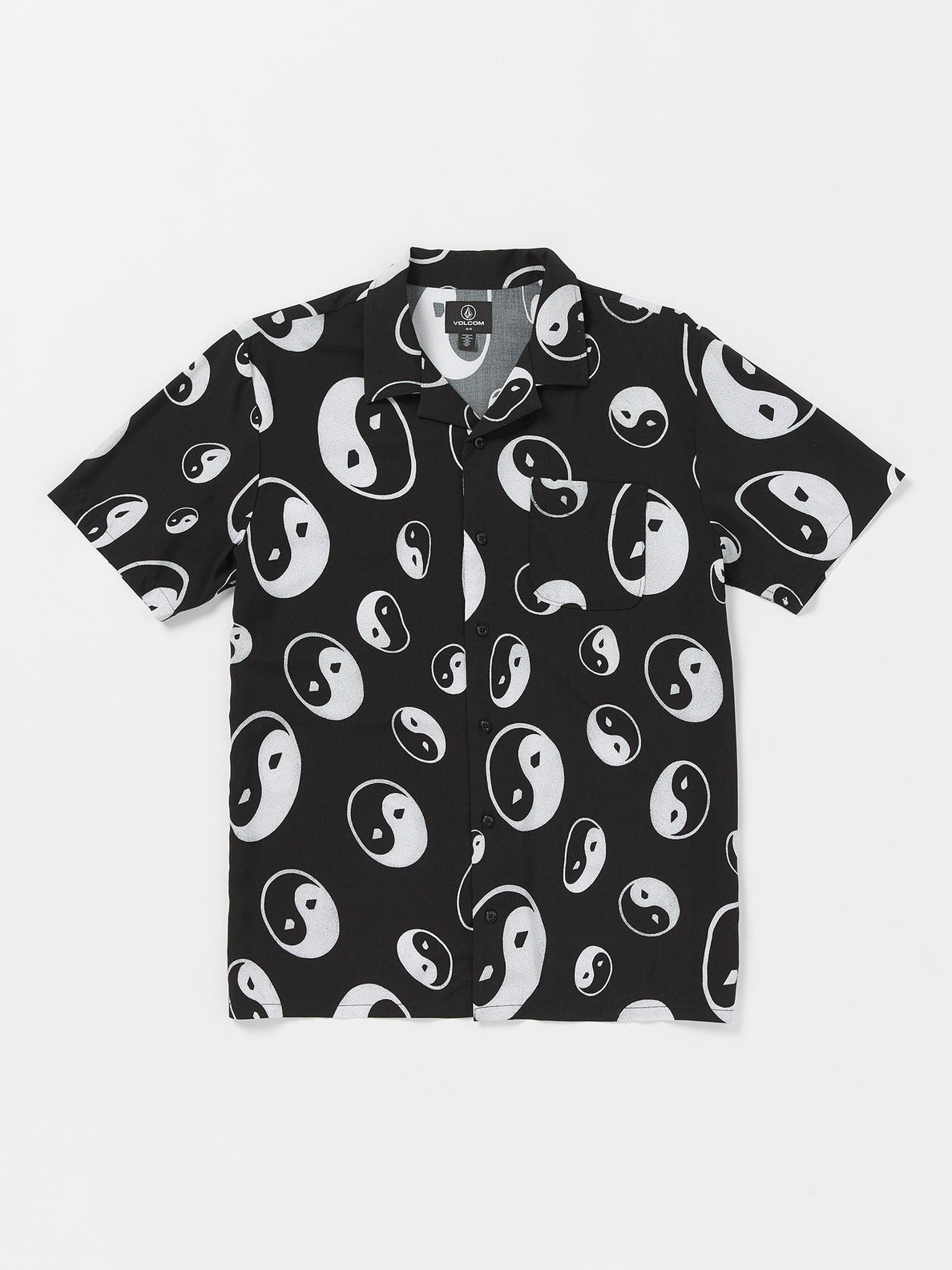 Volcom Mens Purestone Short Sleeve Shirt - Black - ManGo Surfing