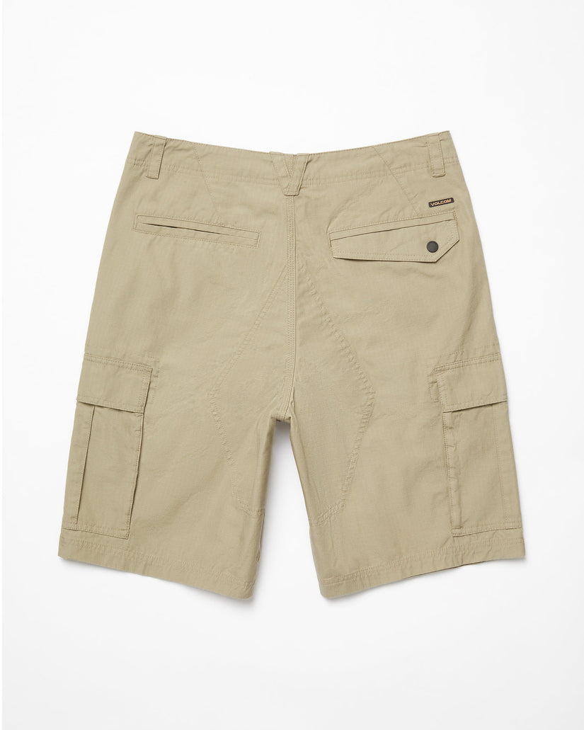 Volcom Mens Strange Tripper 22" Cargo Shorts - Khaki