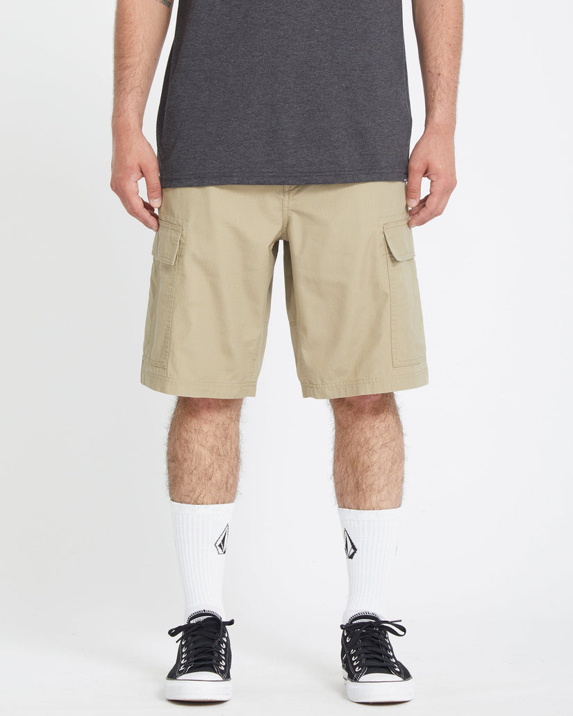 Volcom Mens Strange Tripper 22" Cargo Shorts - Khaki