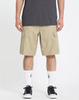 Volcom Mens Strange Tripper 22" Cargo Shorts - Khaki