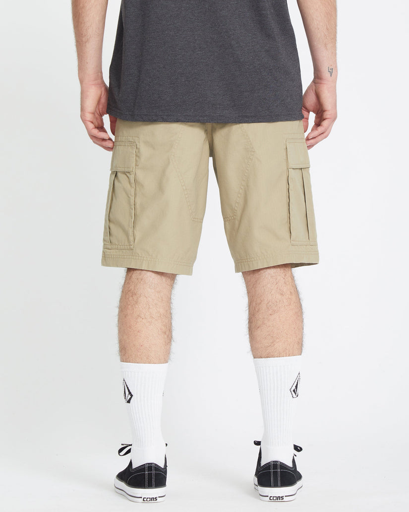 Volcom Mens Strange Tripper 22" Cargo Shorts - Khaki