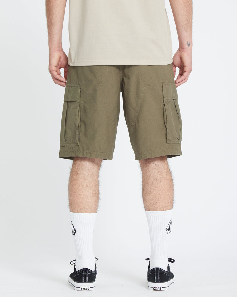 Volcom Mens Strange Tripper 22" Cargo Shorts - Wintermoss