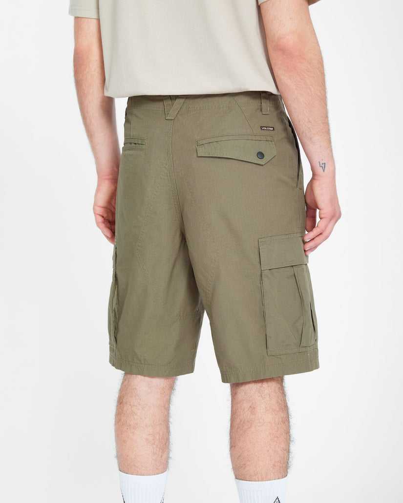 Volcom Mens Strange Tripper 22" Cargo Shorts - Wintermoss