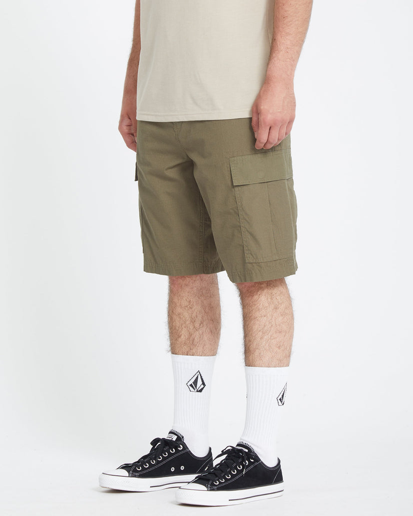 Volcom Mens Strange Tripper 22" Cargo Shorts - Wintermoss