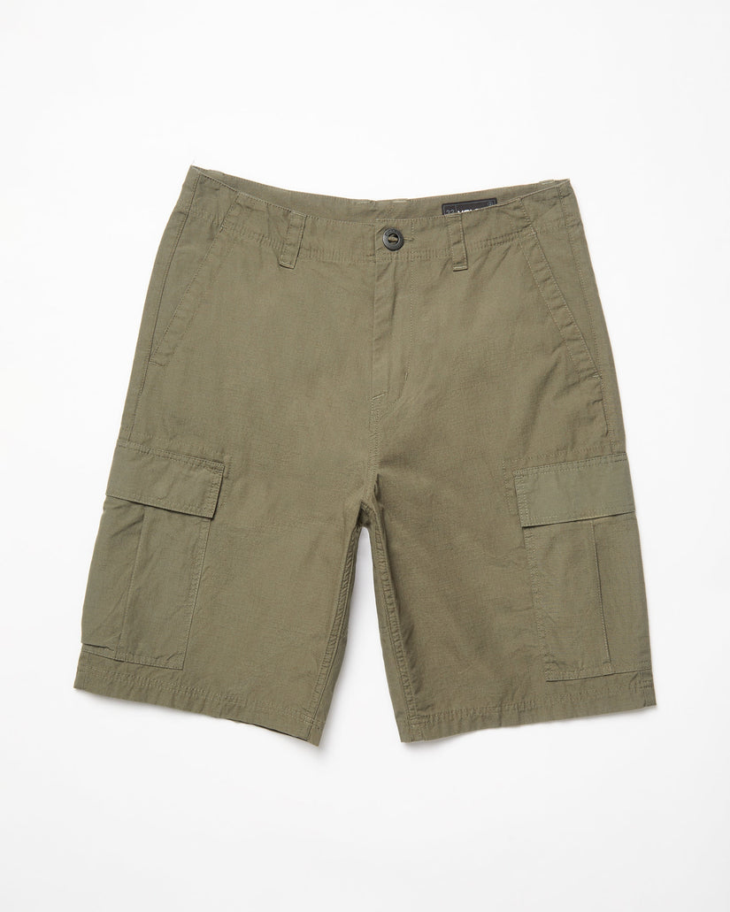 Volcom Mens Strange Tripper 22" Cargo Shorts - Wintermoss