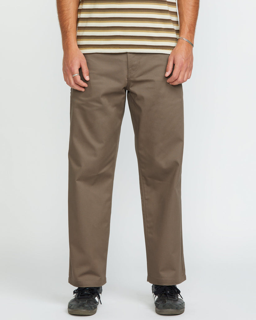 Volcom Mens Frickin Skate Chino Trousers - Teak - ManGo Surfing