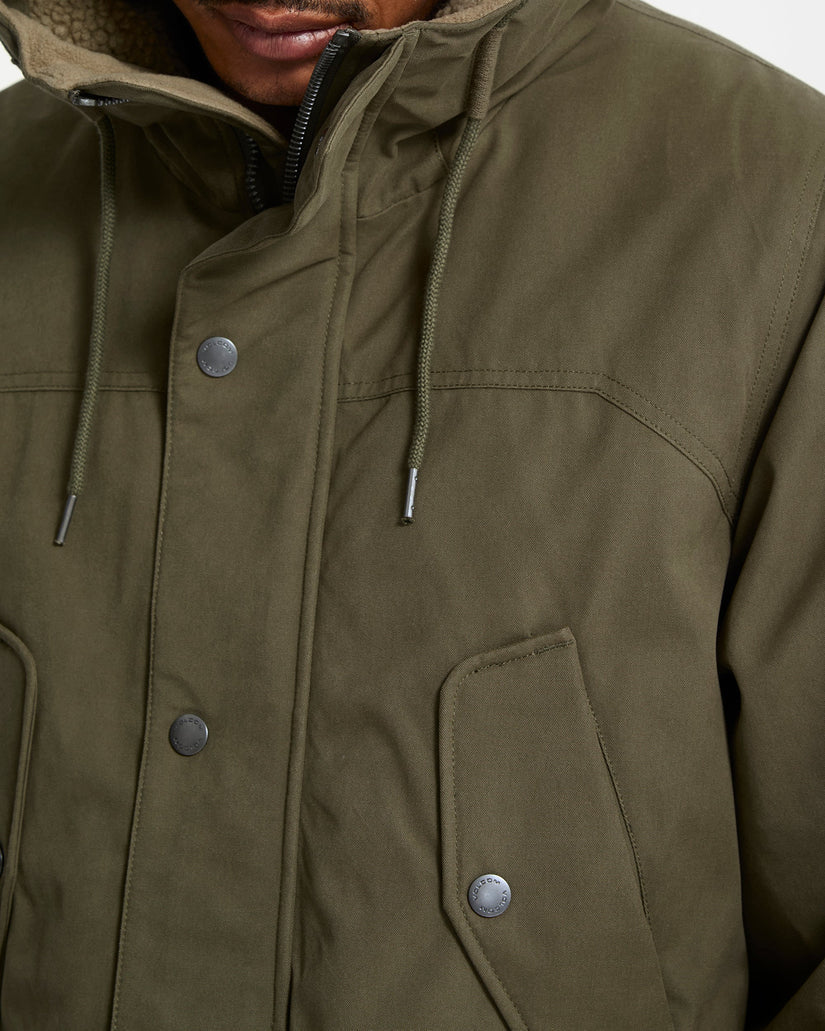 Volcom Mens Starget 5K Parka Jacket - Military - ManGo Surfing