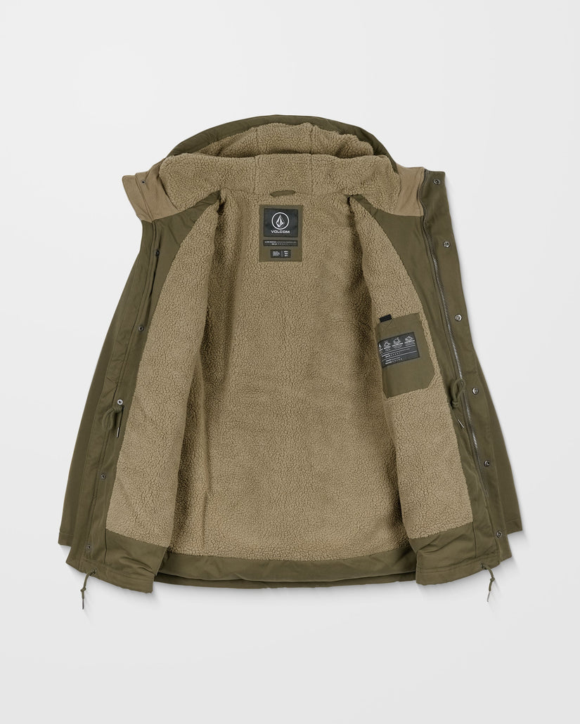Volcom Mens Starget 5K Parka Jacket - Military - ManGo Surfing