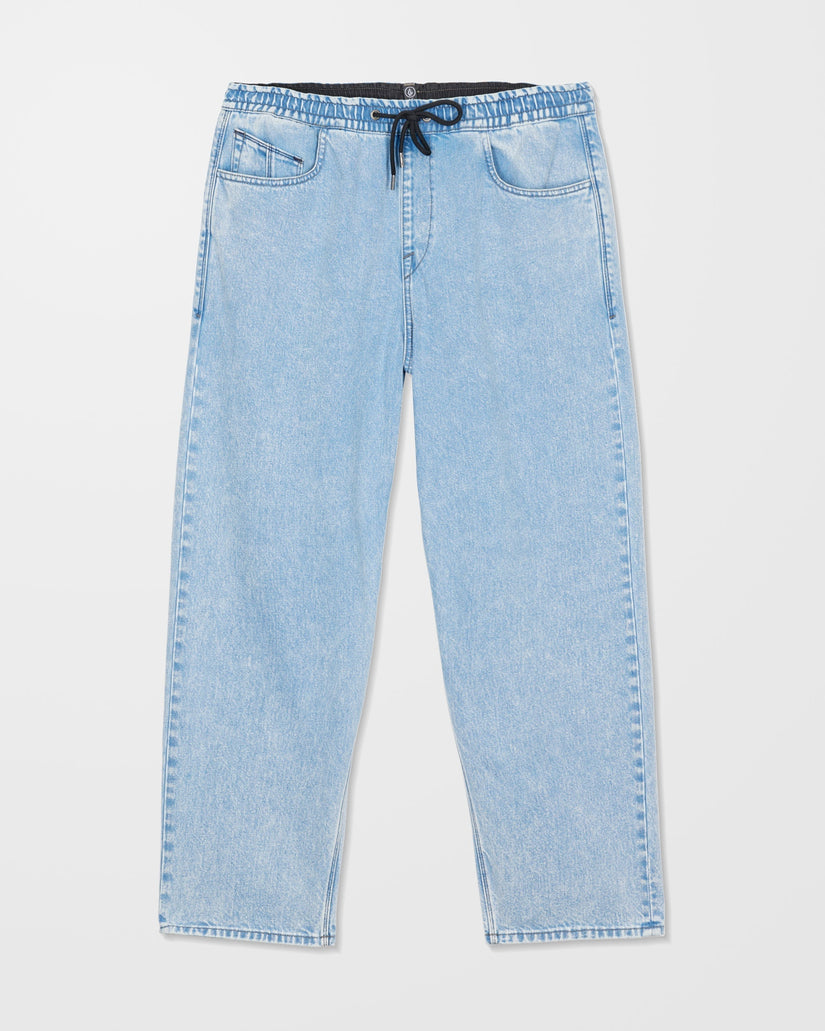 Volcom Mens Freazy Loose Elasticated Waist Jeans - Pale Aqua