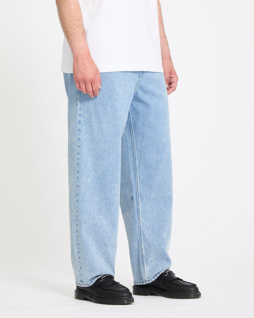 Volcom Mens Freazy Loose Elasticated Waist Jeans - Pale Aqua