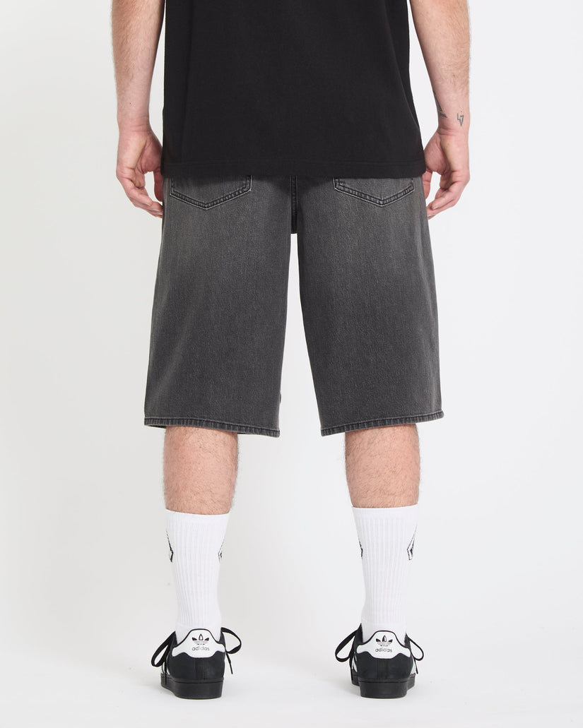 Volcom Mens Chillow 24" Denim Shorts - Black Grey