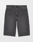 Volcom Mens Chillow 24" Denim Shorts - Black Grey