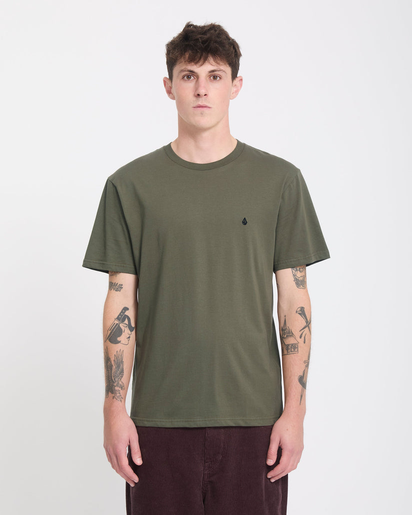 Volcom Mens Stone Blanks Short Sleeve T-Shirt - Wintermoss
