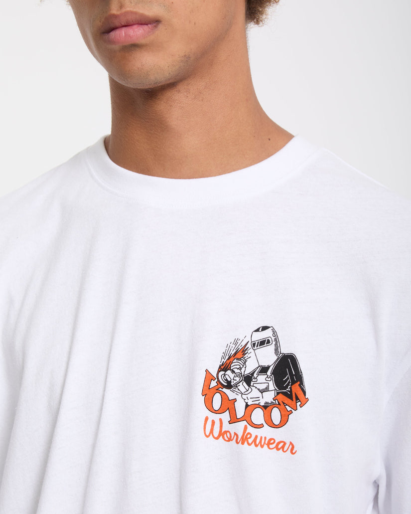Volcom Mens Always Grinding Short Sleeve T-Shirt - White