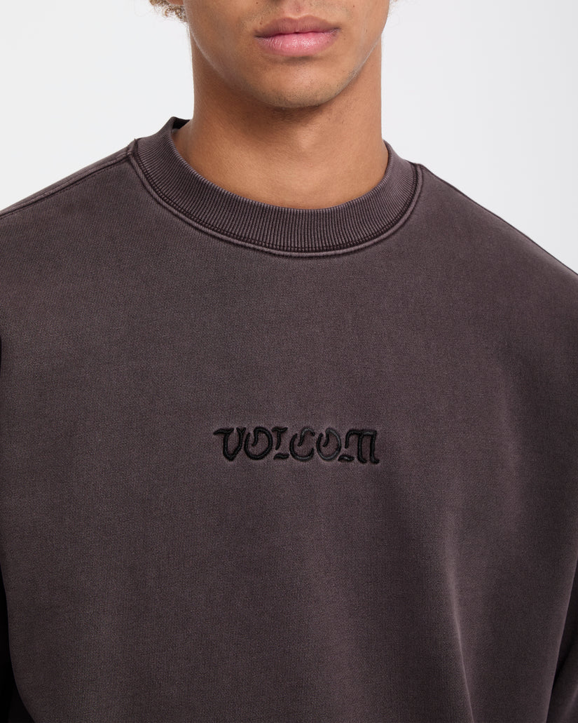 Volcom Mens Big Stone Crew Sweatshirt - Raisin