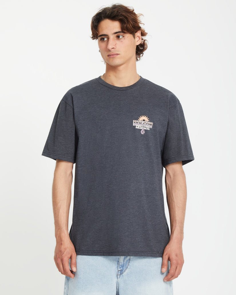 Volcom Mens Sure Thing T-Shirt - Heather Black - ManGo Surfing