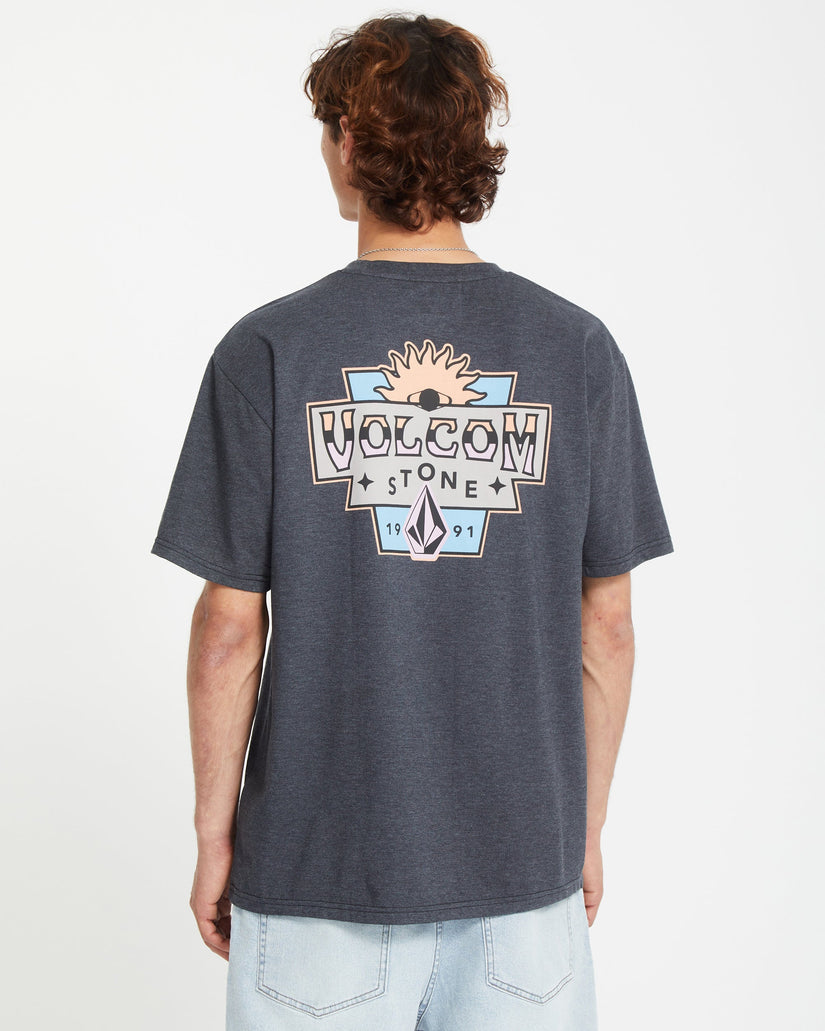 Volcom Mens Sure Thing T-Shirt - Heather Black - ManGo Surfing