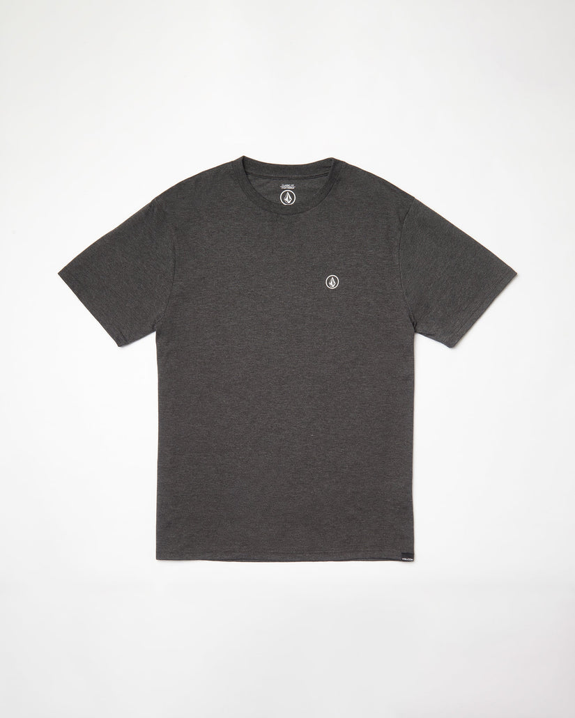 Volcom Circle Blanks Short Sleeve T-Shirt - Heather Black