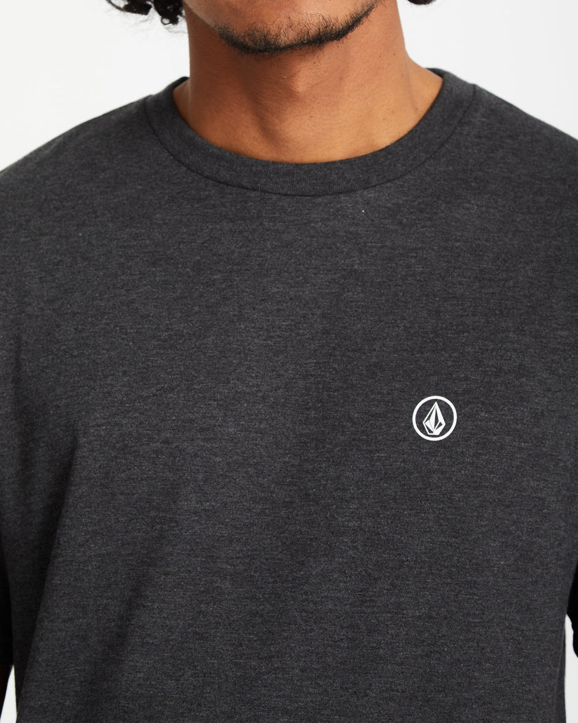 Volcom Circle Blanks Short Sleeve T-Shirt - Heather Black