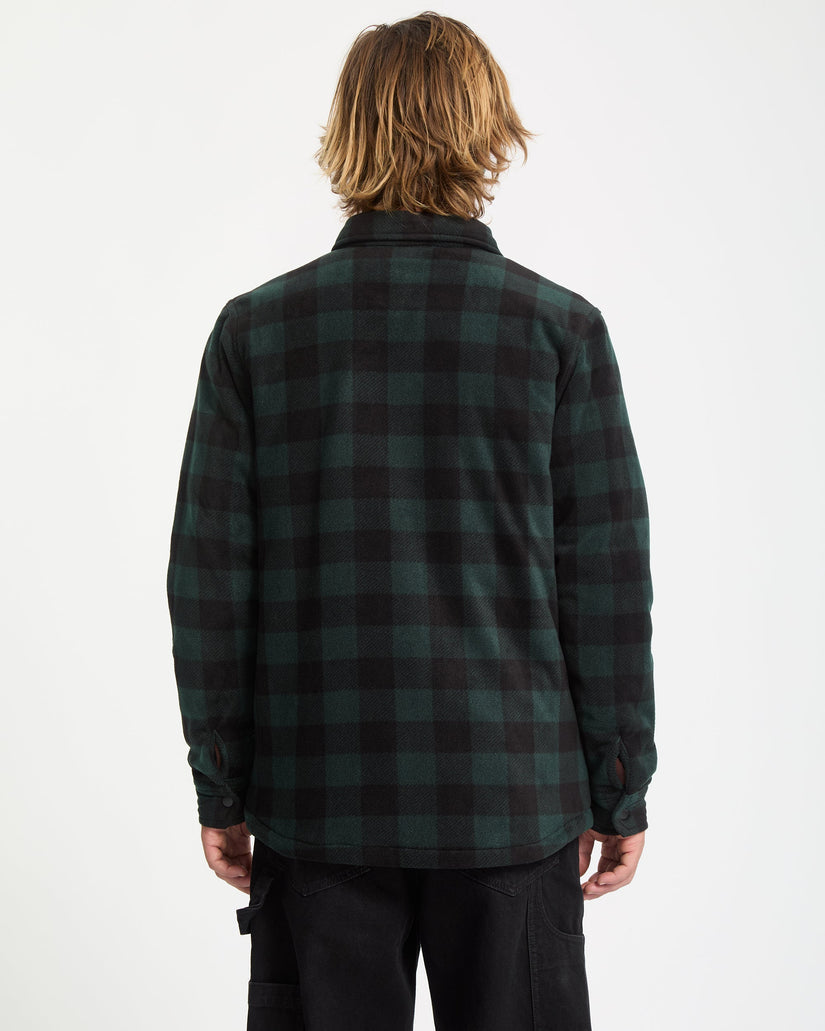 Volcom Mens Bowered Fleece Long Sleeve Overshirt - Scarab