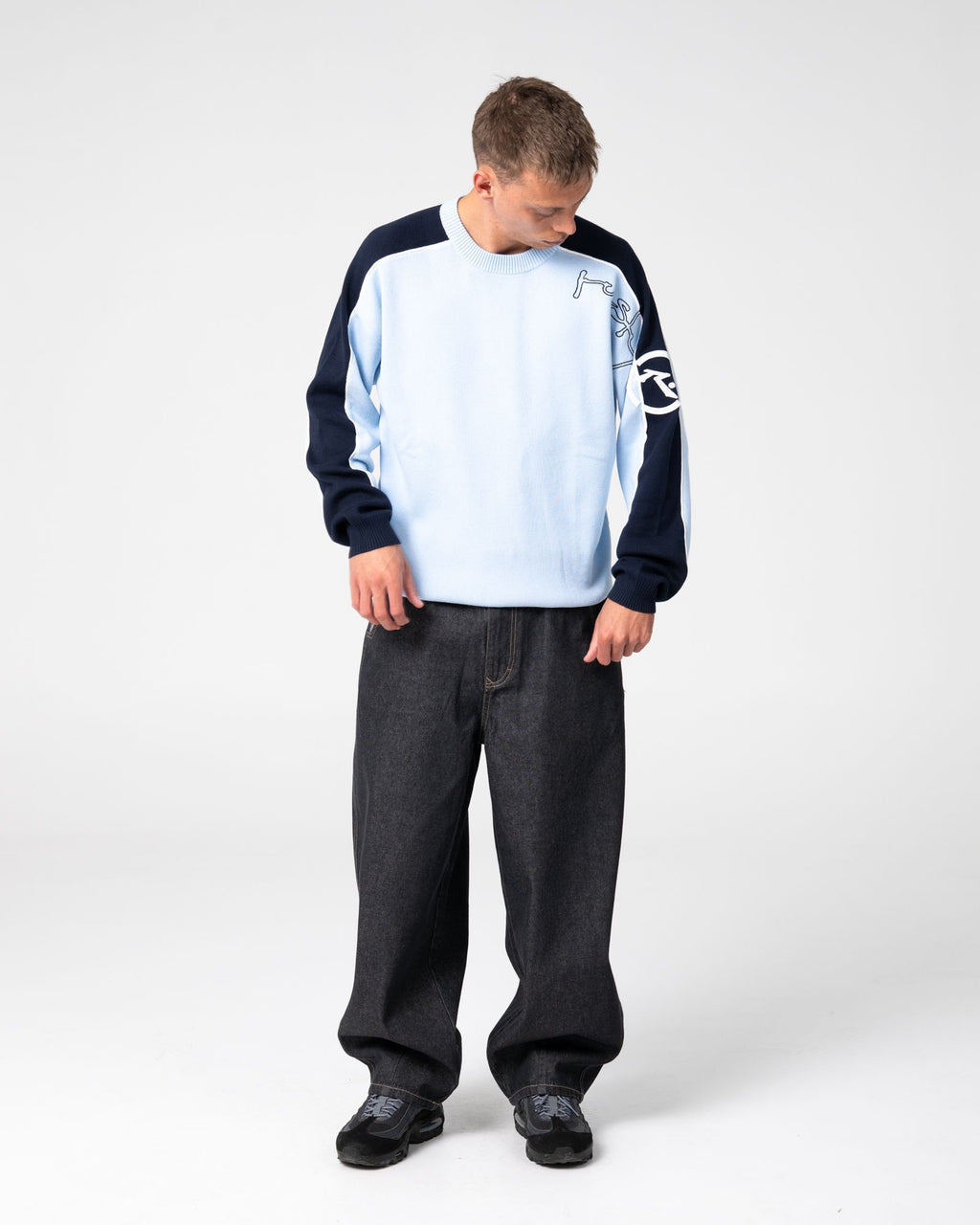 Rusty Mens Panela Anderson Sweater - Ice Blue