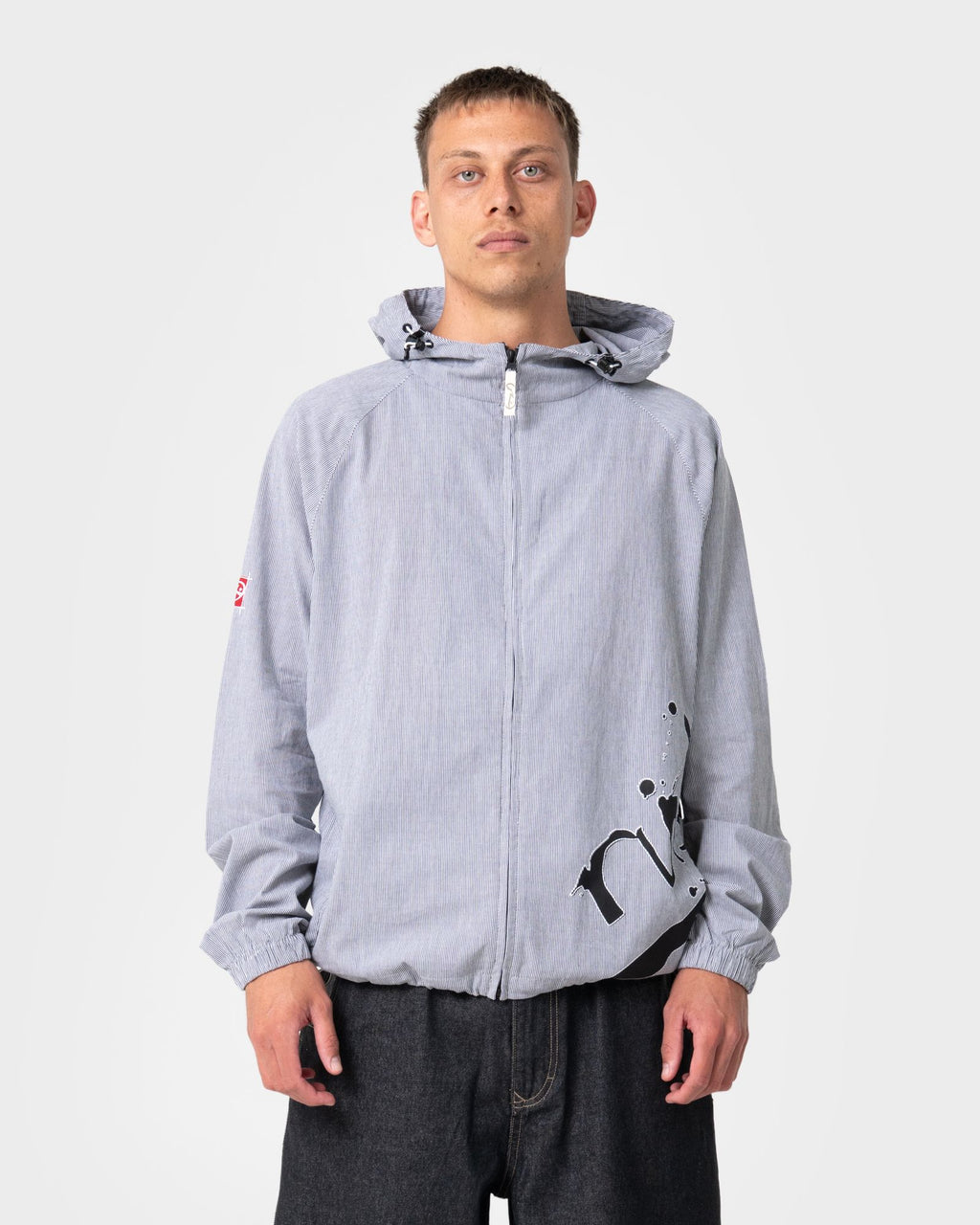Rusty Mens Pindriva Graphic Shell Jacket - Black