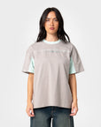 Rusty Womens Cyberwaves Oversize Short Sleeve T-Shirt - Grey/Mint