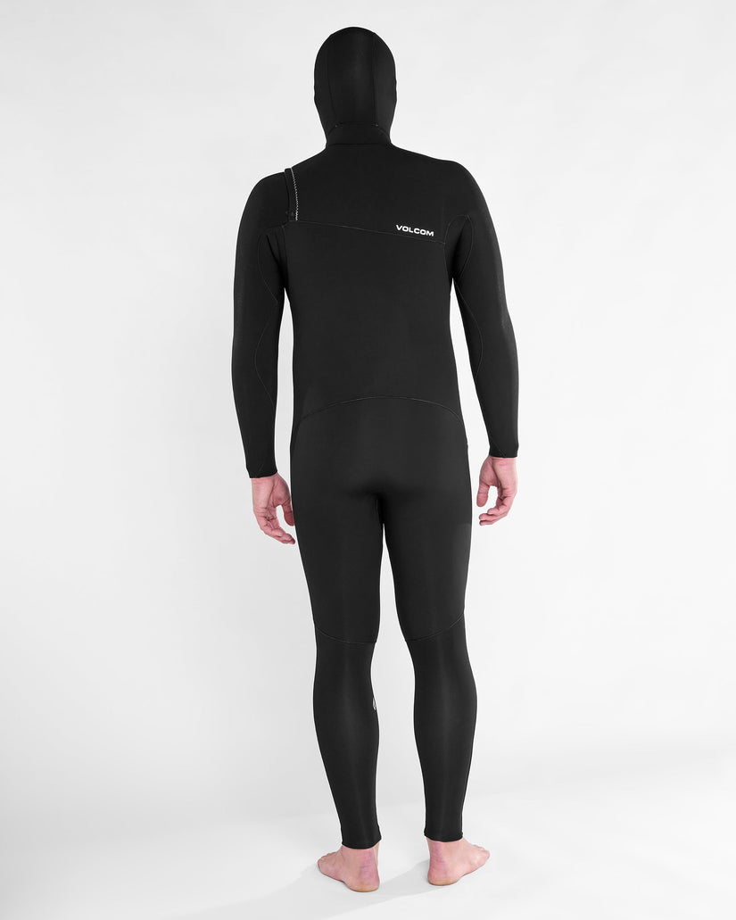 Volcom Mens Modulator 4/3mm Hooded Chest Zip Wetsuit - Black - ManGo Surfing