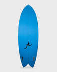 Aloha 5'6 Keel Twin PU Blue - Twin Fin Surfboard