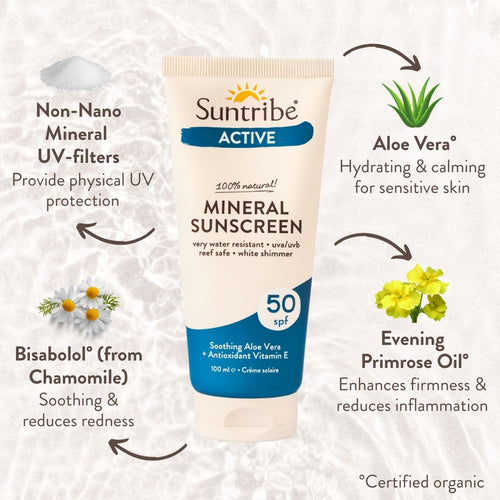 Suntribe Active Organic Mineral Sunscreen SPF 50