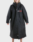 Adults Dryrobe - Advance Long Sleeve Dryrobe - Black/Grey - ManGo Surfing