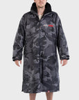 Adults Dryrobe - Advance Long Sleeve Dryrobe - Black Camouflage/Black - ManGo Surfing