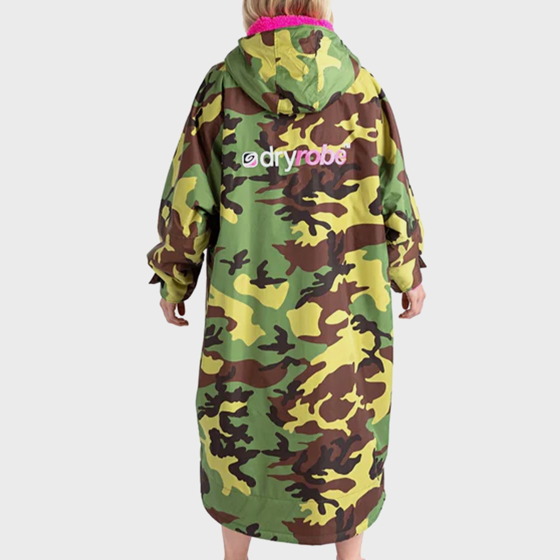 Adults Dryrobe - Advance Long Sleeve Dryrobe - Camouflage Pink - ManGo Surfing