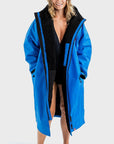 Adults Dryrobe - Advance Long Sleeve Dryrobe - Cobalt Blue/Black - ManGo Surfing