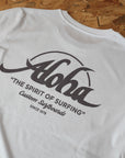 Aloha Custom Surfboards T-Shirt - Unisex Short Sleeve Tee - White - ManGo Surfing