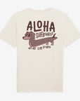 Aloha Log Doggy T-Shirt – Unisex Short Sleeve Tee - Natural Stone - ManGo Surfing