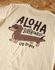 Aloha Log Doggy T-Shirt – Unisex Short Sleeve Tee - Natural Stone - ManGo Surfing