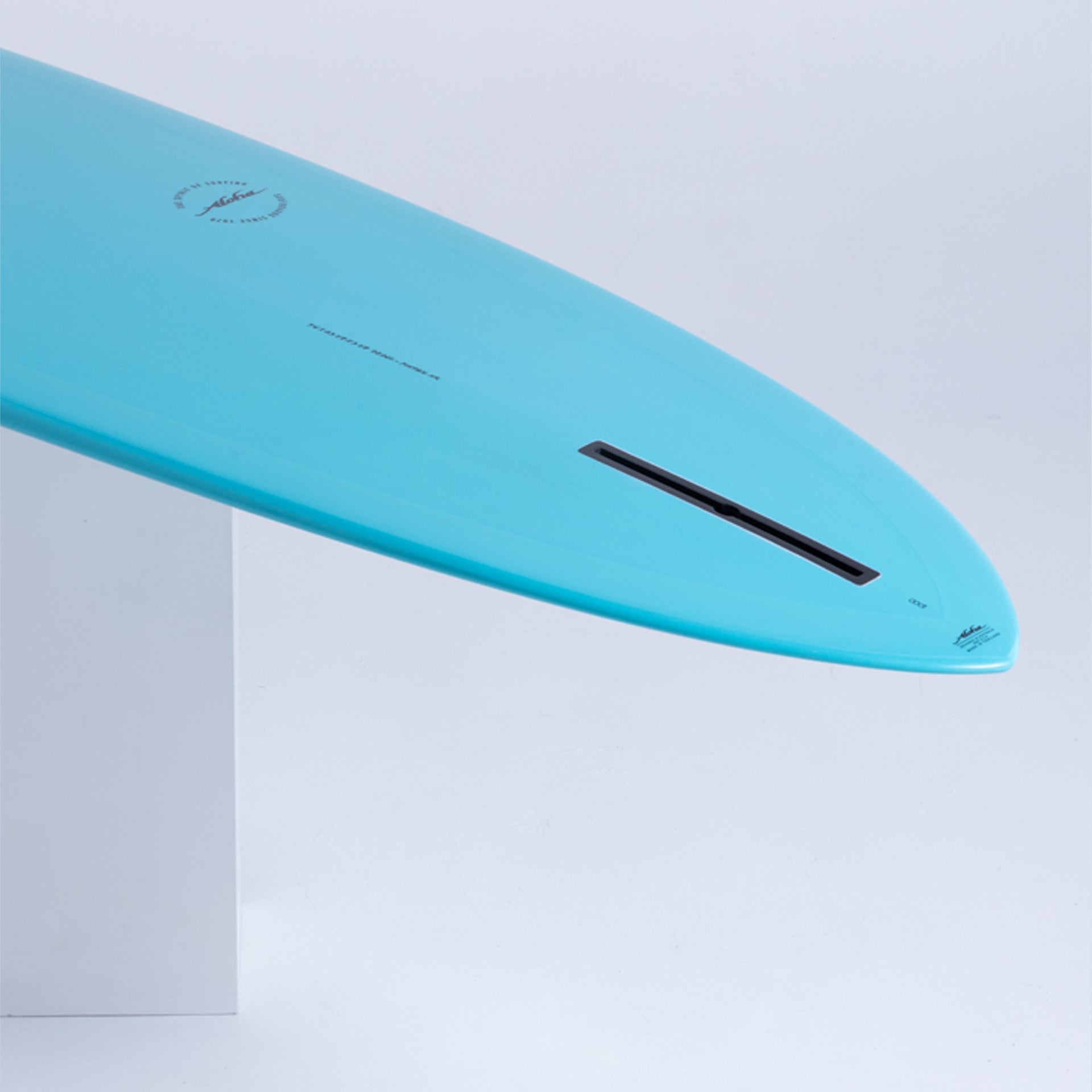 Aloha PinTail Noserider Longboard Tint &amp; Polish Surfboard - Aqua