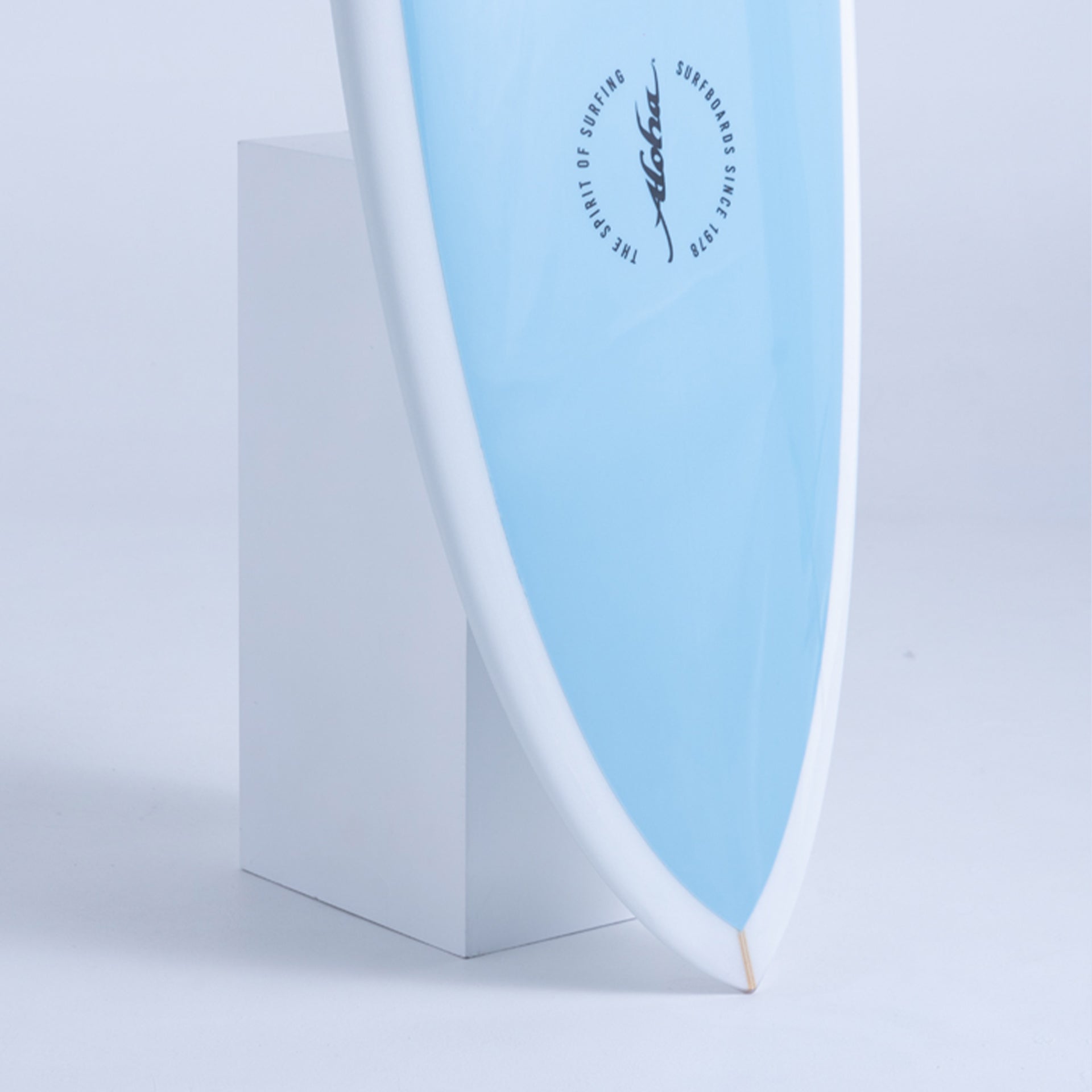 Aloha Twin Pin PU Tint Polish Surfboard 3F (FCSII) - Sky