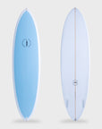 Aloha Twin Pin PU Tint Polish Surfboard 3F (FCSII) - Sky