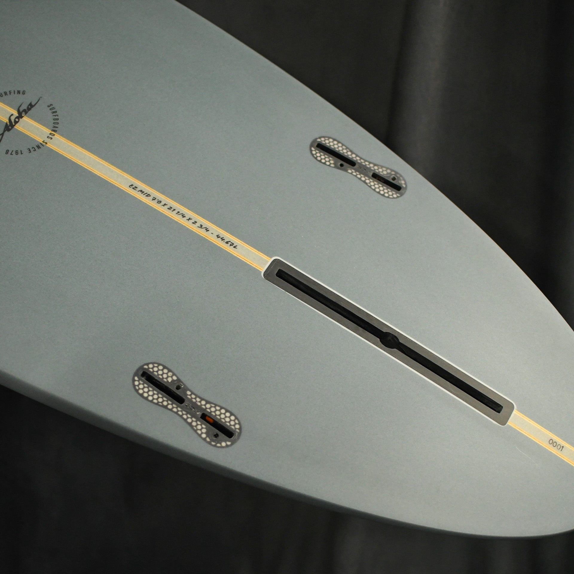 Aloha EZ-Mid PU PVCP Fun Surfboard 3F (1+2FCSII) - Steel Blue