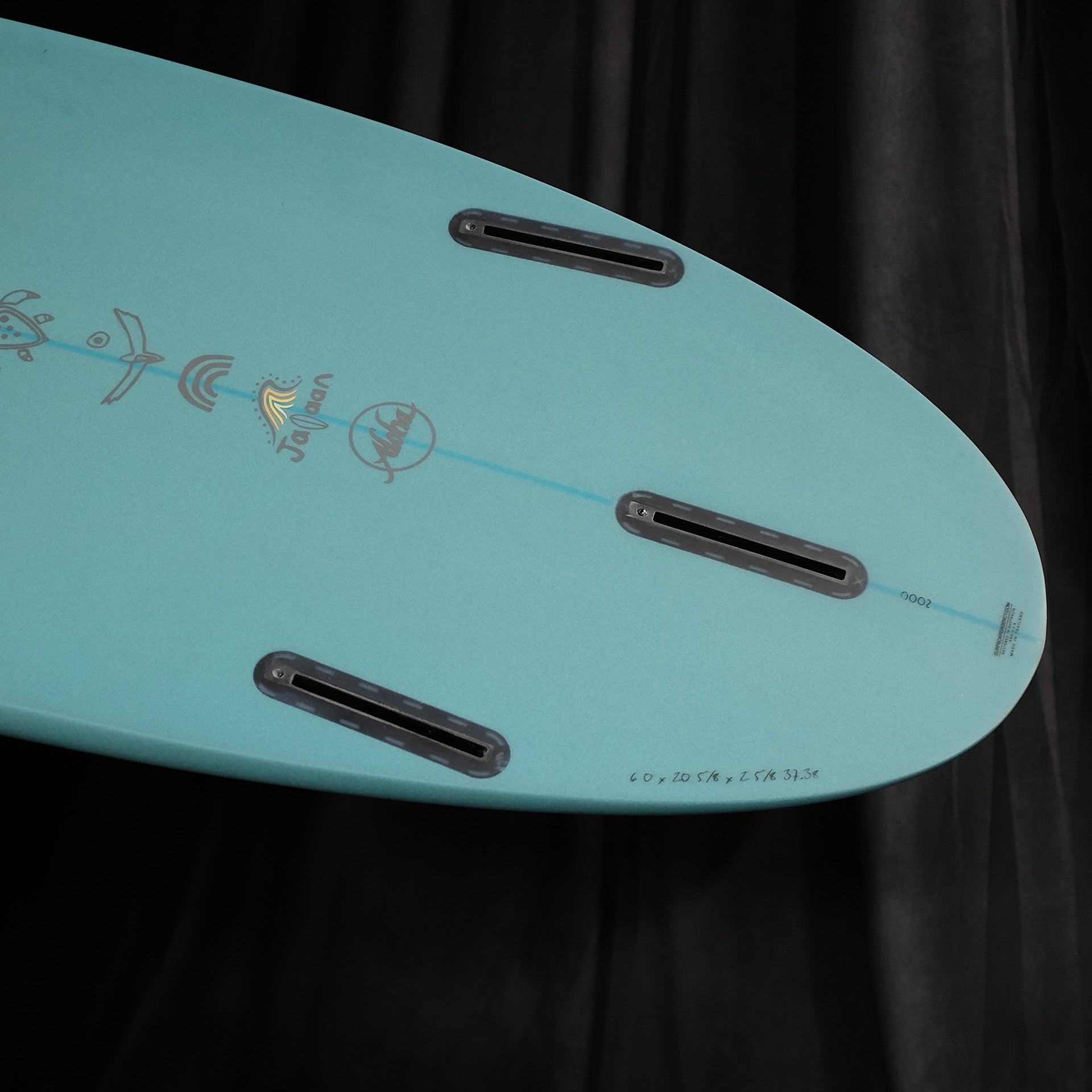 Aloha Jalaan Peanut PU Mid Length Surfboard - Aqua