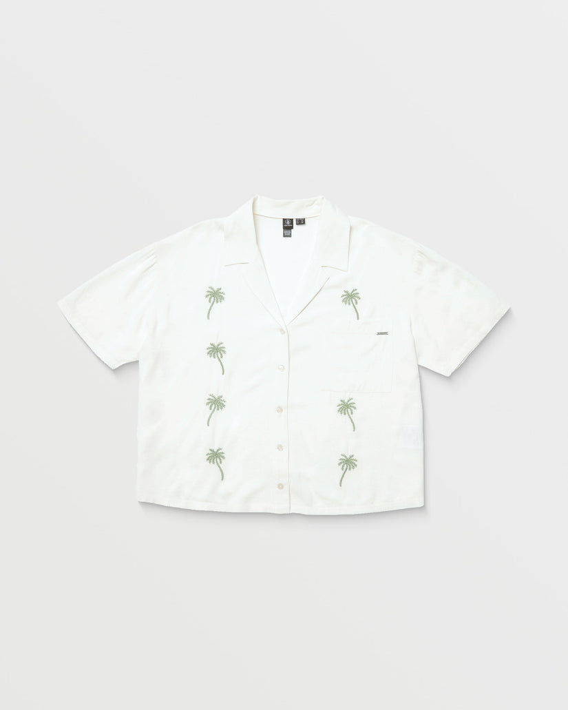 Volcom Womens Sun Stunner Short Sleeve Shirt - Bone - ManGo Surfing