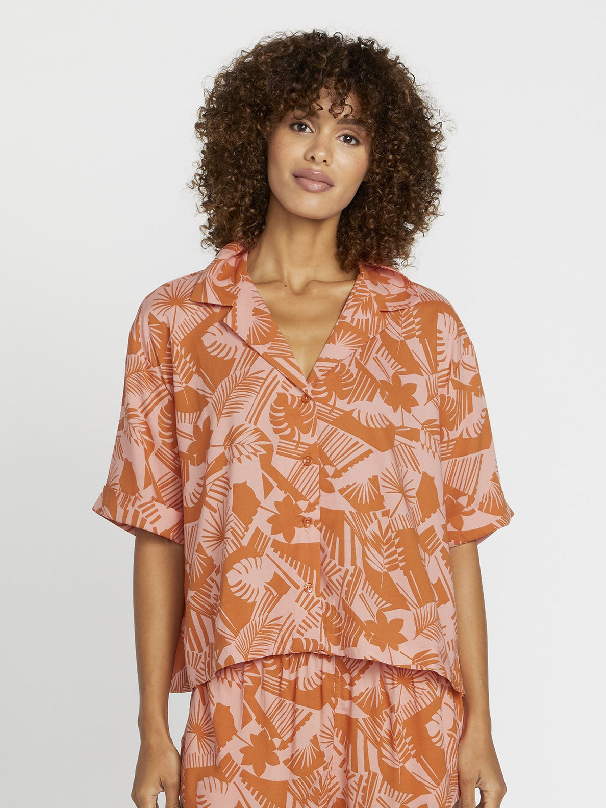 Volcom Womens Excapism Top - Burnt Sienna - ManGo Surfing